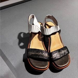 Naked Feet Black and White Sandals